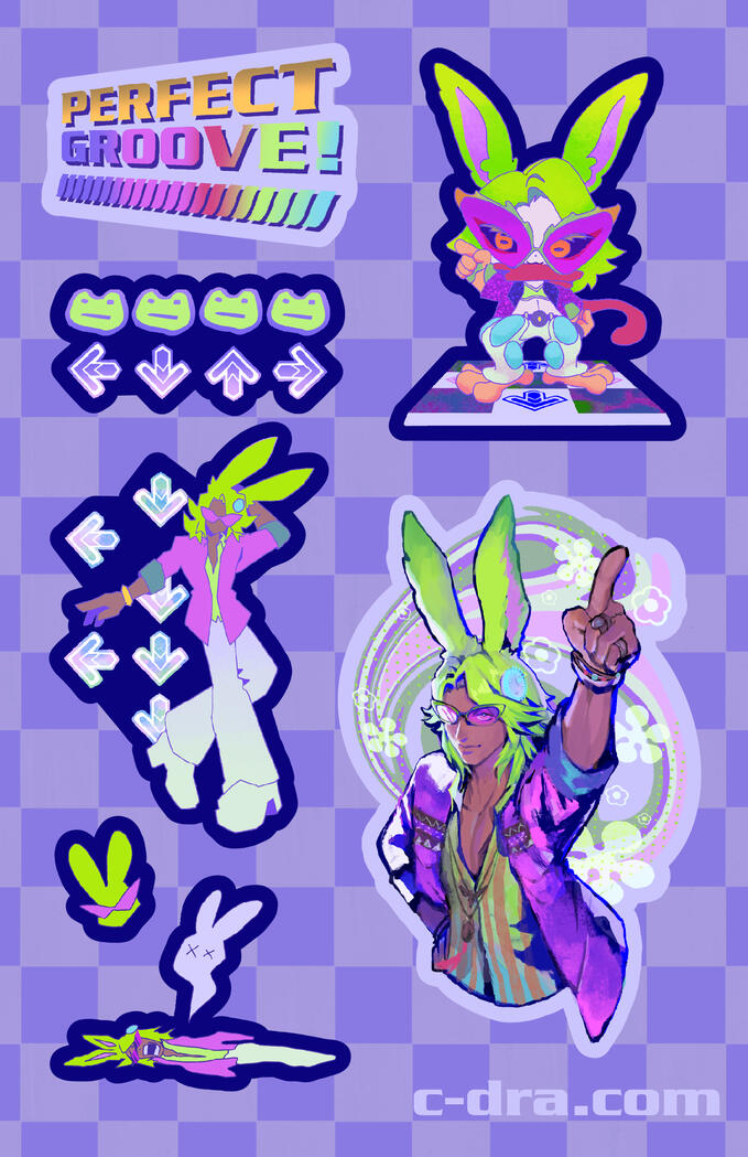 Dancing Green sticker sheet Dancing Green sticker sheet